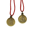 compressed brass oxidized bhuvneshwari yantra pendant 2br