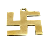 compressed brass swastik wall hanging 2 inches 3br