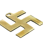 compressed brass swastik wall hanging 2 inches 4br