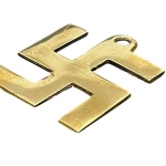 compressed brass swastik wall hanging 2 inches 5br