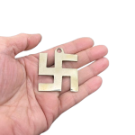 compressed brass swastik wall hanging 2 inches 8br