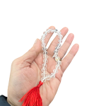 compressed crystal mala for jaap 27 beads 6br