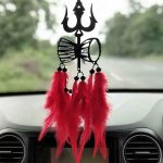 compressed dream catcher car hanging trishul damru 1