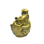 compressed feng shui laughing buddha on ingot 6br
