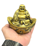 compressed feng shui laughing buddha on ingot 8br