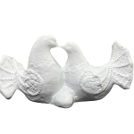 Feng Shui Love Birds | Mandarin Ducks Showpiece in Polyresin (White Colour) (1 Pc)