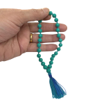 compressed firoza mala for jaap 27 beads 6br