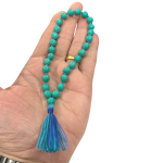 compressed firoza mala for jaap 27 beads 7br