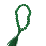compressed green agate mala for jaap 27 beads 1br