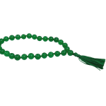 compressed green agate mala for jaap 27 beads 2br