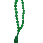 compressed green agate mala for jaap 27 beads 3br