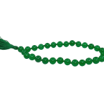 compressed green agate mala for jaap 27 beads 5br