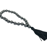 compressed hematite mala for jaap 27 beads 3br