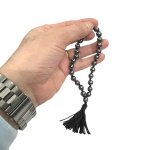 compressed hematite mala for jaap 27 beads 5br