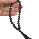 compressed jaap mala lava stone 27 beads 7br