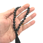 compressed jaap mala lava stone 27 beads 8br