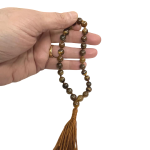 compressed jaap mala tiger eye 27 beads 5br