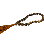 compressed jaap mala tiger eye 27 beads 9br