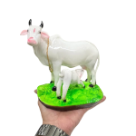 compressed kamdhenu cow in polyresin 9br