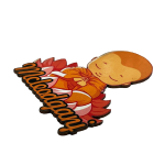 compressed magnetic sticker macleodganj child monk 5br