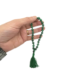 compressed malachite mala for jaap 27 beads 6br