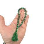 compressed malachite mala for jaap 27 beads 7br