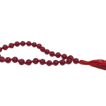 compressed red agate mala for jaap 27 beads 4br