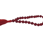 compressed red agate mala for jaap 27 beads 5br