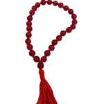 compressed red agate mala for jaap 27 beads 9br