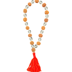 compressed rudraksha crystal jaap mala 27 beads 1br