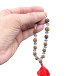compressed rudraksha crystal jaap mala 27 beads 6br