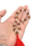compressed rudraksha crystal jaap mala 27 beads 7br