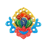 compressed tibetan lucky symbols 3pcs set blue 5br
