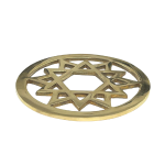 compressed vastu round star helix in brass 12 cms 4br