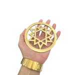 compressed vastu round star helix in brass 12 cms 6br