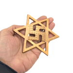 compressed vastu star helix with swastik 10 cms 8br