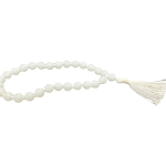 compressed white agate mala for jaap 27 beads 3br