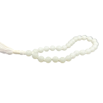 compressed white agate mala for jaap 27 beads 4br