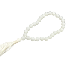 compressed white agate mala for jaap 27 beads 8br