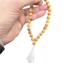 compressed white chandan mala for jaap 6br