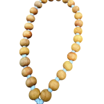 compressed white chandan mala for jaap 9br