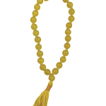 compressed yellow agate mala for jaap 27 beads 2br