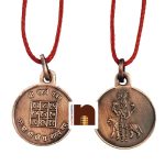 copper rahu yantra pendant oxidized 6