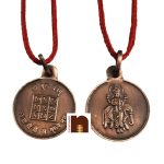copper yantra pendant guru oxidized 2