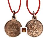 copper yantra pendant laxmi oxidized 4
