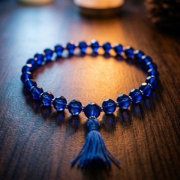 crystal jaap mala blue 8 crystal jaap mala blue 8