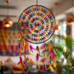 Dream Catcher Wall Hanging for Positive Energy Protection, Bedroom and Living Room Decor (30 Cms)