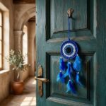 Evil Eye Dream Catcher Wall Hanging, Positive Energy Protection, Bedroom and Living Room Decor (8 Cms)