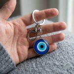 Evil Eye Keychain Key Ring for Positive Energy & Evil Protection (1 Pc)
