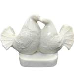 Feng Shui Love Birds Mandarin Ducks Showpiece in Polyresin (White) (1 Pc)